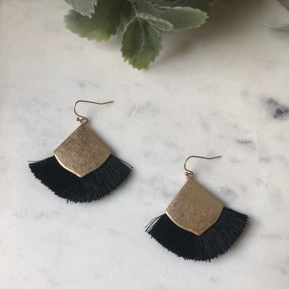 Jewelry - The Julia - Gold Drop Earrings with Fringe